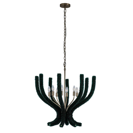 Coral 8-Light Chandelier in Brushed Champagne Gold