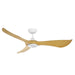 Keanu 56"Ceiling Fan in Matte White / Teak