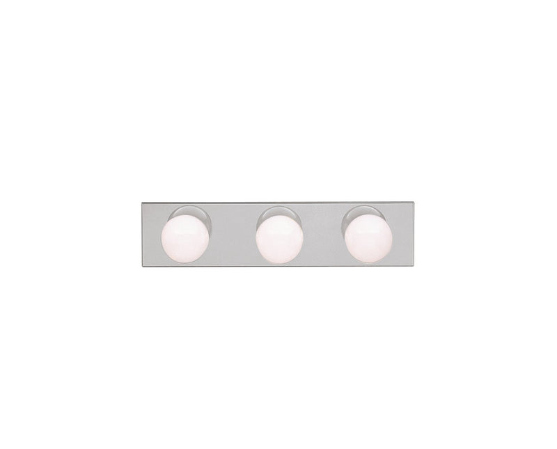 3-Light 18" Linear Bath Vanity Light in Brushed Nickel