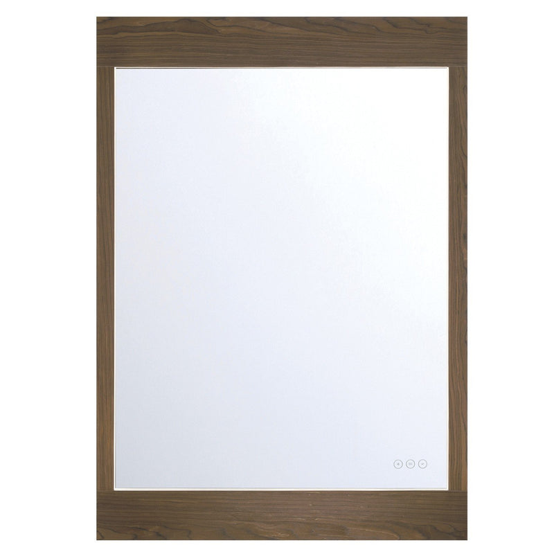 Mogano 30" x 42" LED Vanity Mirror in Dark Walnut