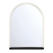 Serin 24" x 32" Arched LED Vanity Mirror in Satin Nickel-Black Mix