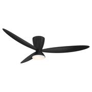 Hourglass 58" LED Hugger Ceiling Fan in Coal Black