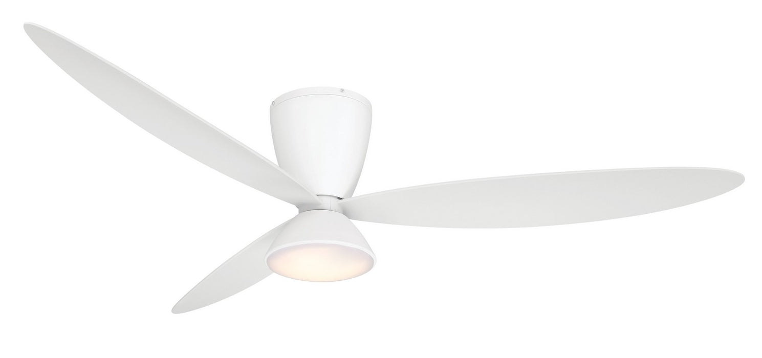 Hourglass 58" Ceiling Fan in Flat White