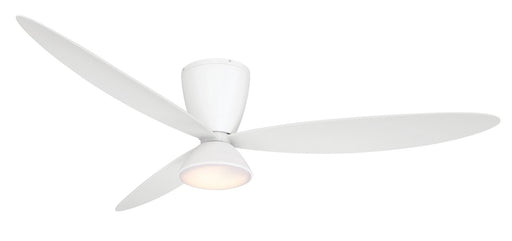 Hourglass 58" Ceiling Fan in Flat White