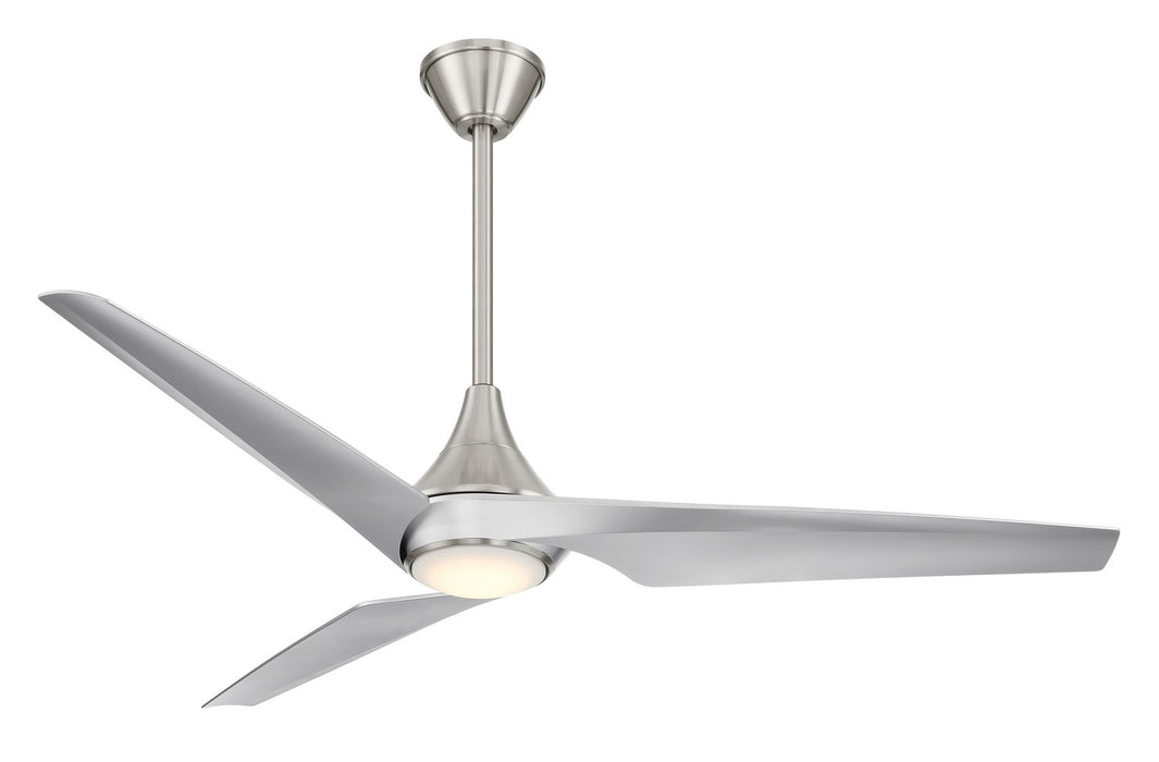 Switch 60" Ceiling Fan in Brushed Nickel W/ Silver