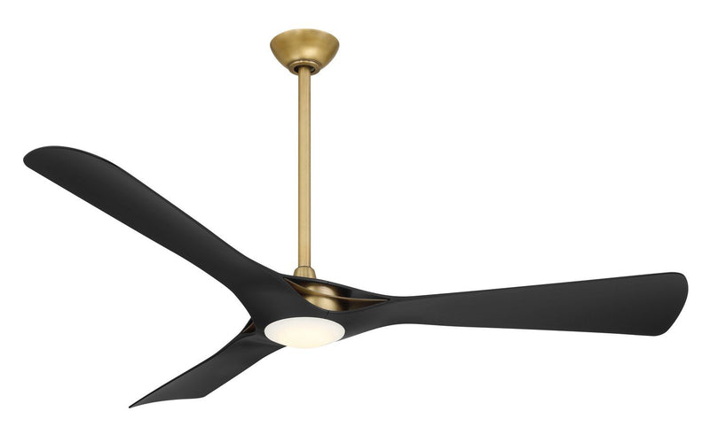 Bridge 60" LED Ceiling Fan in Legacy Brass / Coal Black