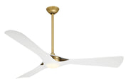 Bridge 60" LED Ceiling Fan in Legacy Brass / Flat White