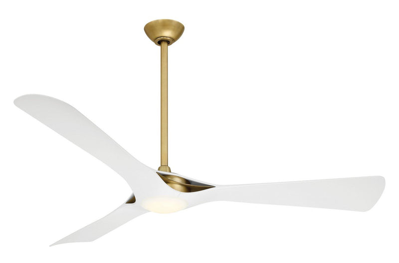 Bridge 60" LED Ceiling Fan in Legacy Brass / Flat White