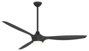 Pierce 65" LED Ceiling Fan in Coal Black / Shou Sugi Ban