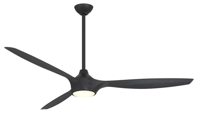 Pierce 65" LED Ceiling Fan in Coal Black / Shou Sugi Ban