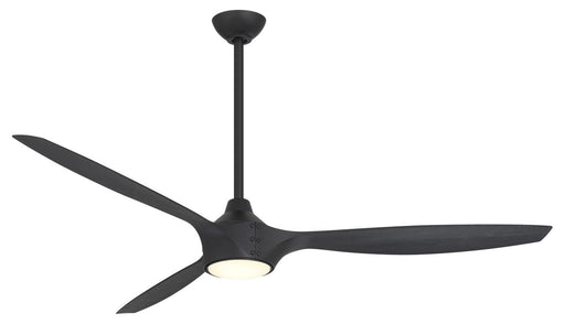 Pierce 65" LED Ceiling Fan in Coal Black / Shou Sugi Ban
