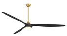 Pierce 84" Ceiling Fan in Legacy Brass W/Coal