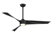 Pike 56" LED Ceiling Fan in Coal Black