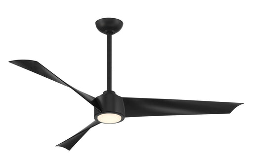 Pike 56" LED Ceiling Fan in Coal Black