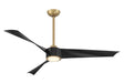 Pike 56" Ceiling Fan in Legacy Brass W/Coal