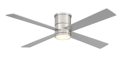 Falco Flush 54" Ceiling Fan in Brushed Nickel W/ Silver