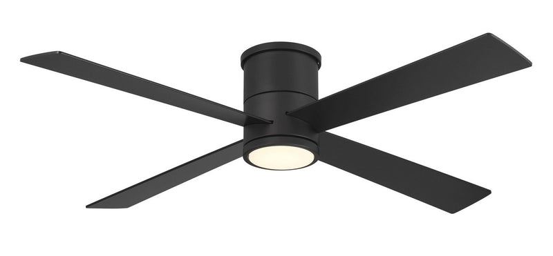 Falco 54" LED Hugger Ceiling Fan in Coal Black