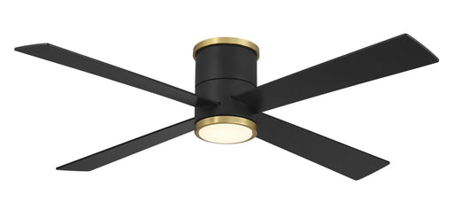 Falco 54" LED Hugger Ceiling Fan F797L-CL/SBR in Coal Black