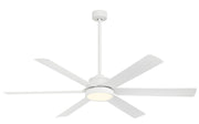 Cairo 65" Outdoor LED Ceiling Fan in Flat White