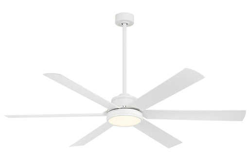 Cairo 65" Outdoor LED Ceiling Fan in Flat White