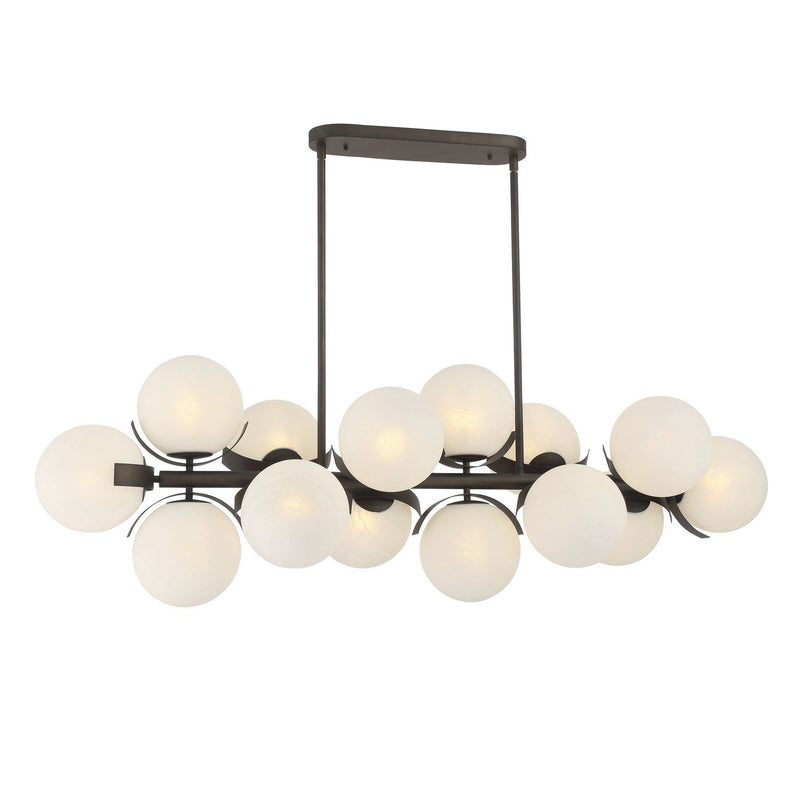 Vino 14-Light Linear Chandelier in Dark Bronze