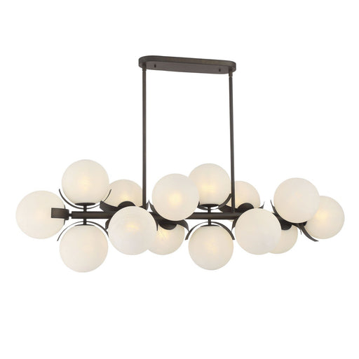 Vino 14-Light Linear Chandelier in Dark Bronze