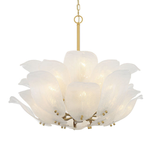 Orchid 10-Light Chandelier in Legacy Brass