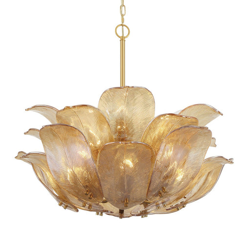 Orchid 10-Light Chandelier in Legacy Brass