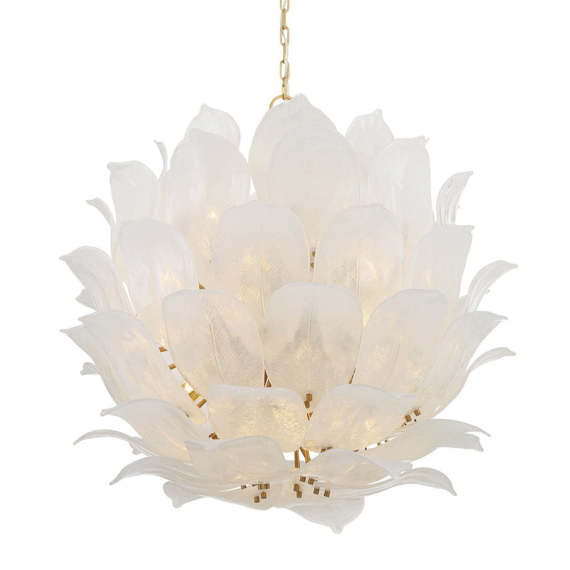 Orchid 24-Light Chandelier in Legacy Brass