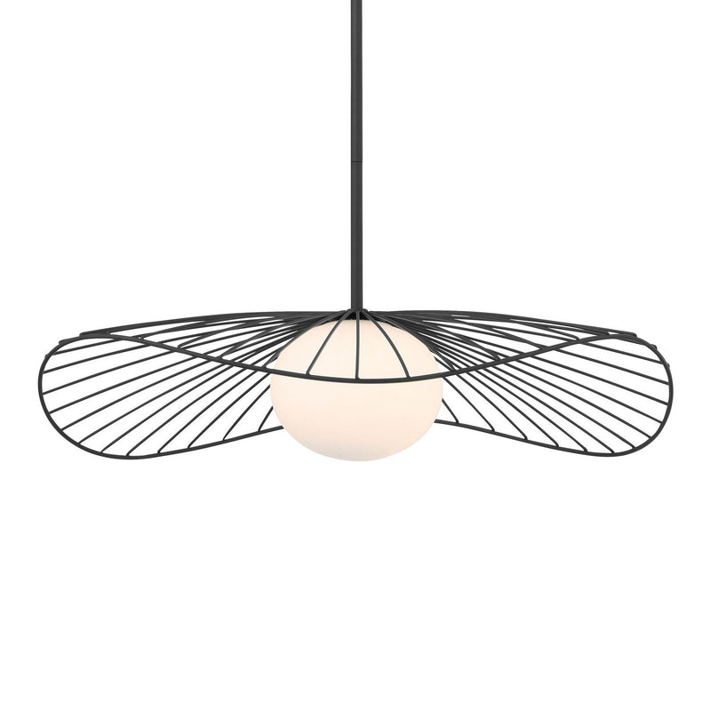 Langley Pendant in Dark Matte Black