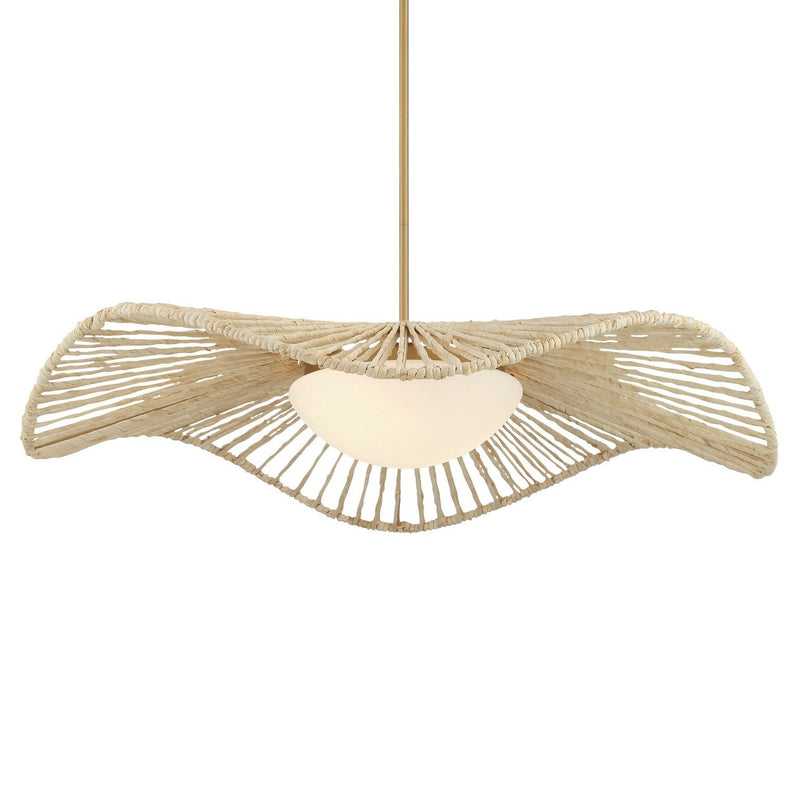 Longfield 2-Light Pendant in Legacy Brass