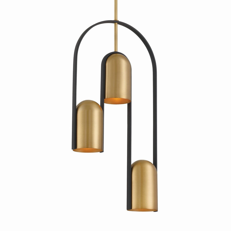 Cane 3-Light Pendant in Legacy Brass