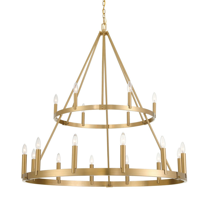 Dutton 18-Light Chandelier in Signature Brass