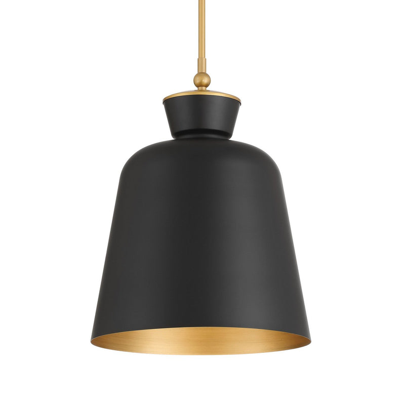 Holloway Pendant in Dark Matte Black