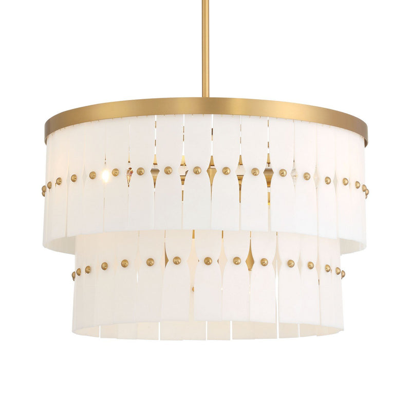 Coronelle 6-Light Chandelier in Legacy Brass