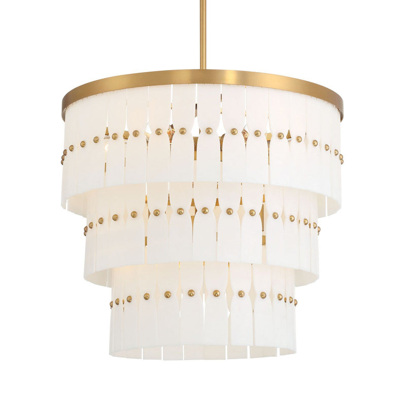 Coronelle 9-Light Chandelier in Legacy Brass