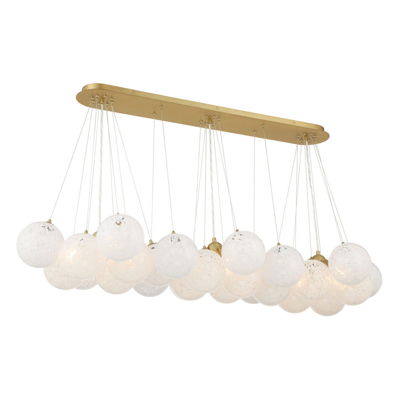 Langford 12-Light Linear Pendant in Legacy Brass