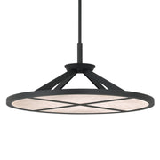 Stiles 28" LED Pendant in Sand Coal Black