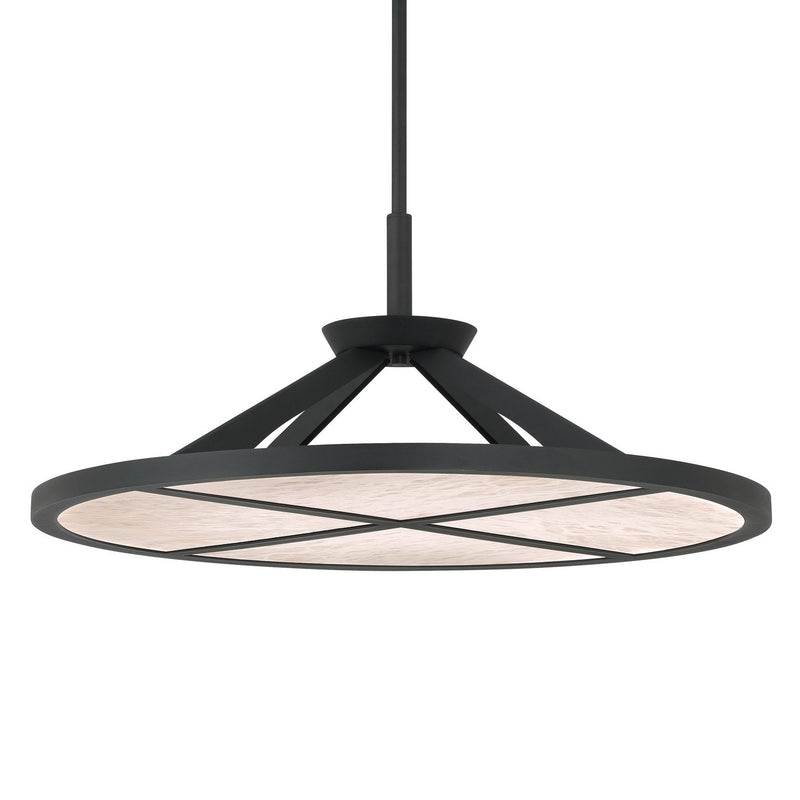 Stiles 28" LED Pendant in Sand Coal Black