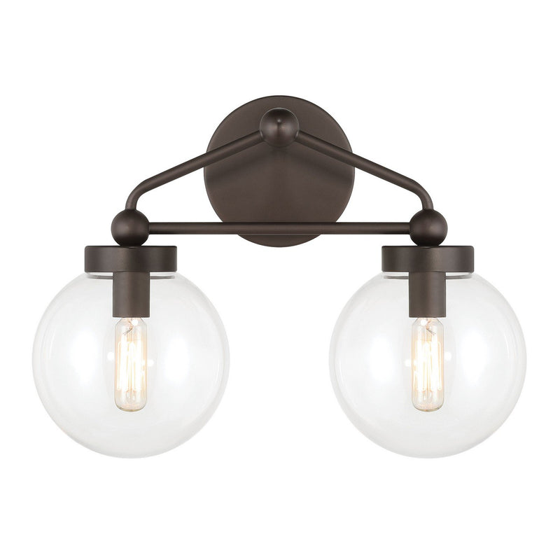 Stella 2-Light Bath Vanity Light in Dark Bronze