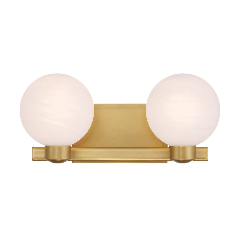 Mooncrest 2-Light Bath Vanity Light in Legacy Brass