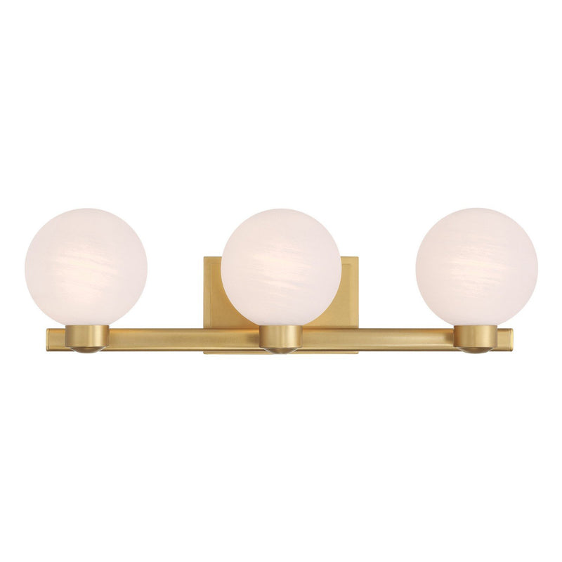 Mooncrest 3-Light Bath Vanity Light in Legacy Brass