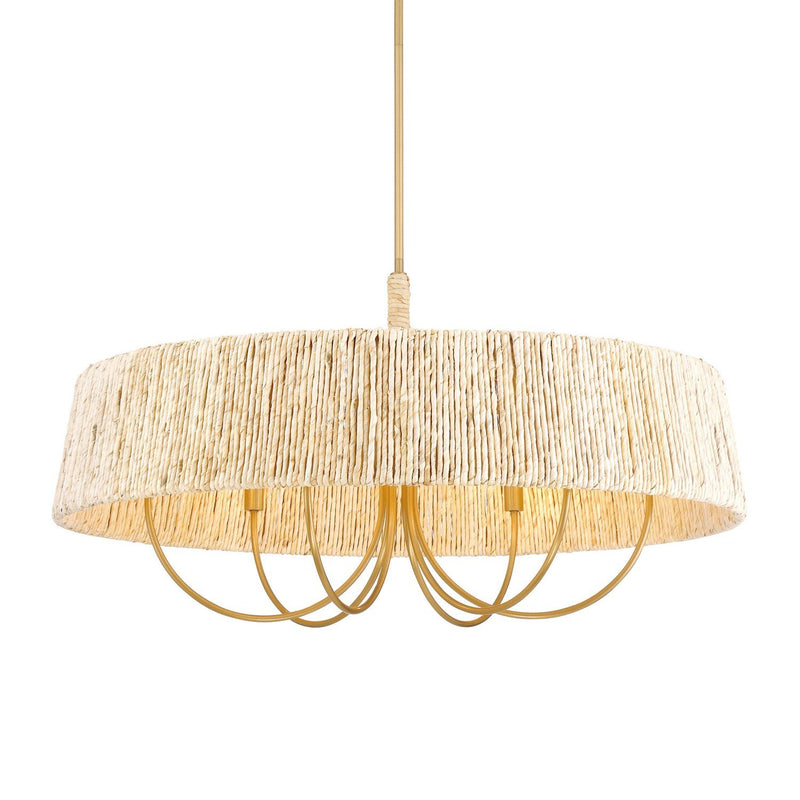 Hellia 6-Light Pendant in Legacy Brass