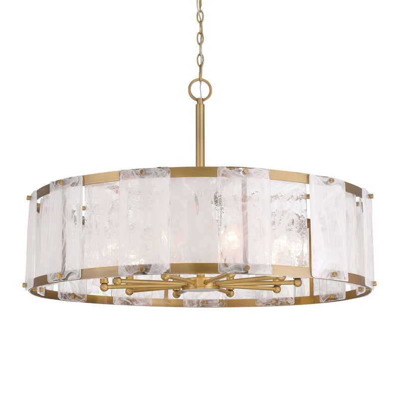 Veil 10-Light Pendant in Legacy Brass