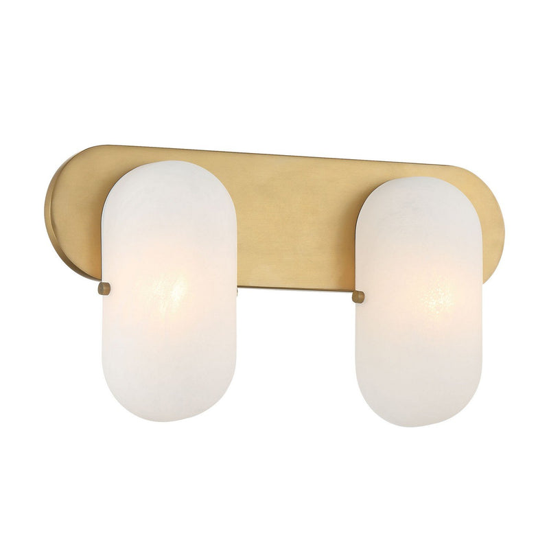Heathcote 2-Light Bath Vanity Light in Legacy Brass