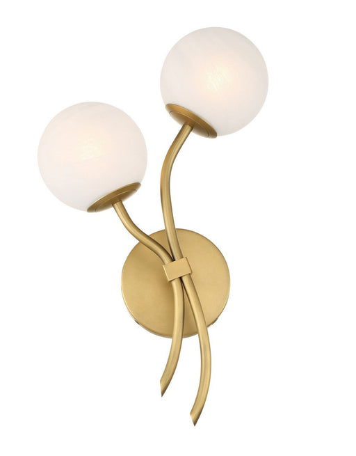 Curven 2-Light Wall Sconce in Legacy Brass