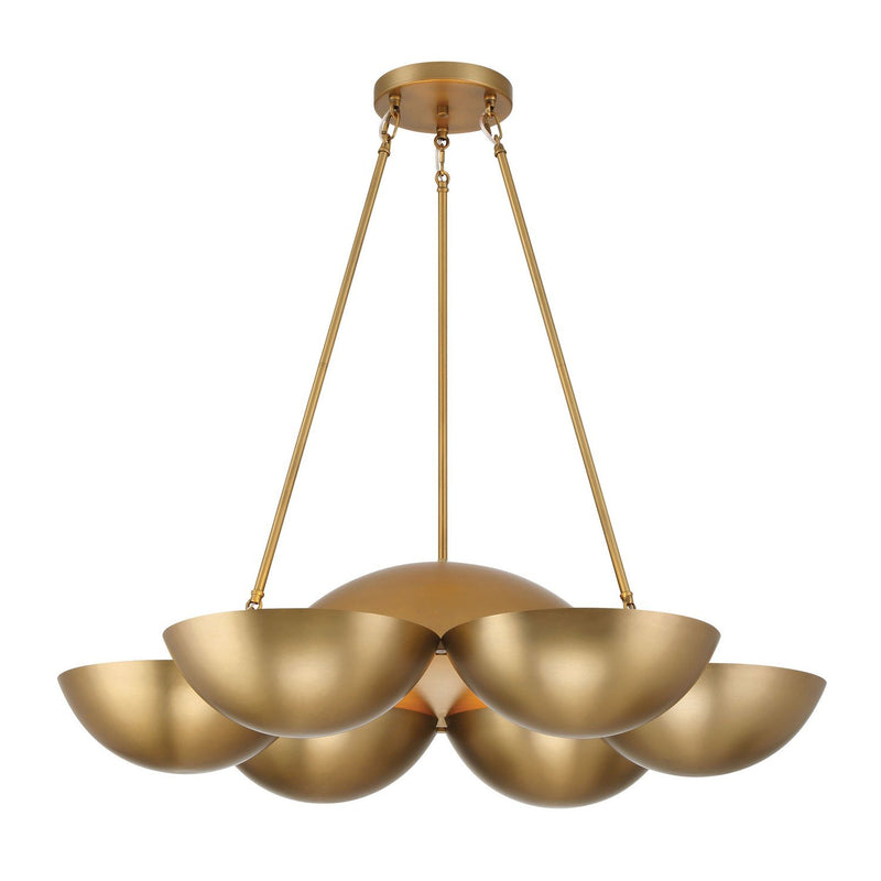 Ivy Lane 6-Light Chandelier in Legacy Brass