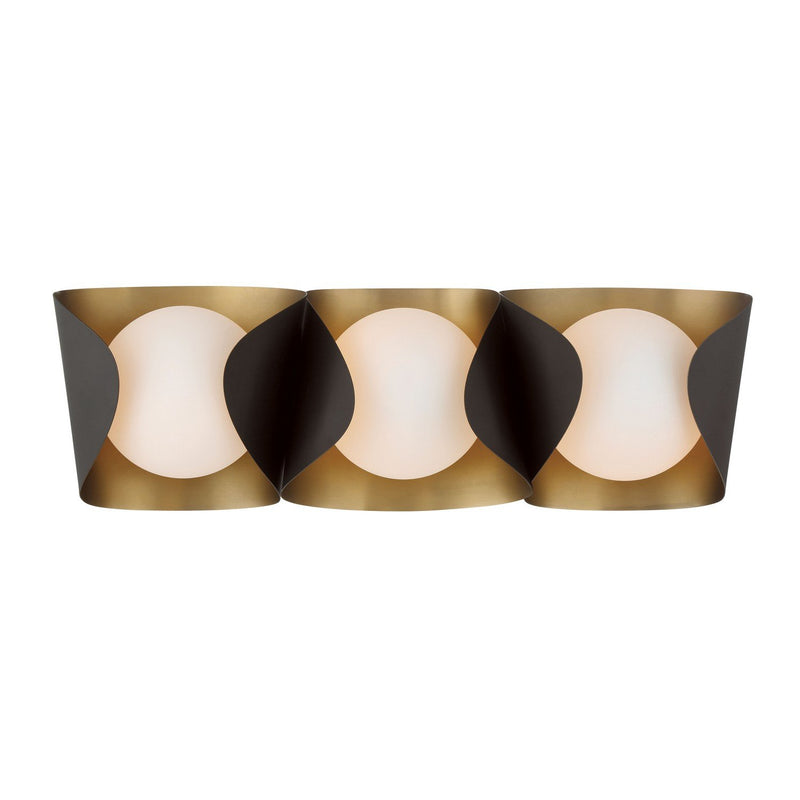 Flare 3-Light Bath Vanity Light in Dark Bronze