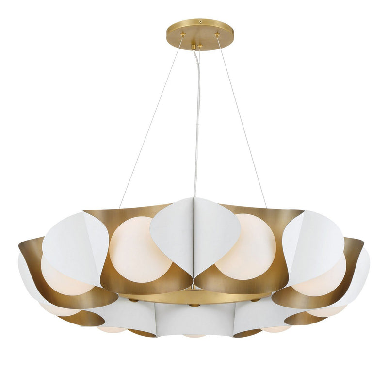 Flare 9-Light Pendant in Sand White