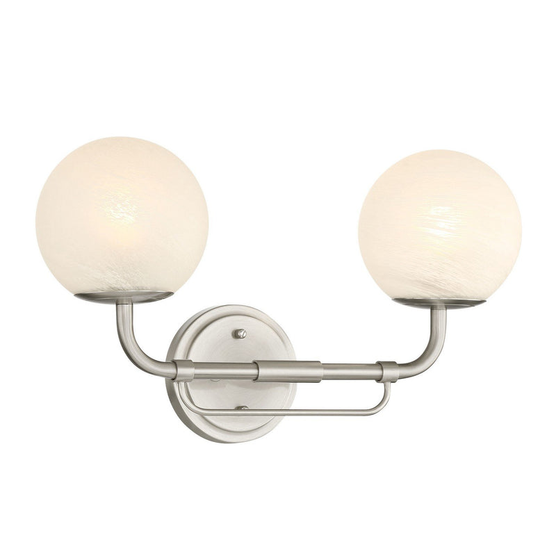 Whitehall 2-Light Bath Vanity Light in Brushed Nickel